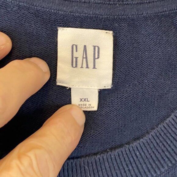 Gap Mens Sweater Size XXL Stripe Crewneck Pulover Knit Casual Long Sleeve Y2K - Picture 7 of 12